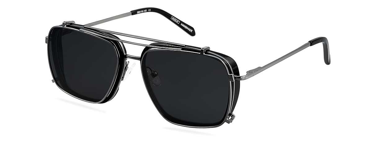 Clip On Sun Peter - Gunmetal/Smoke