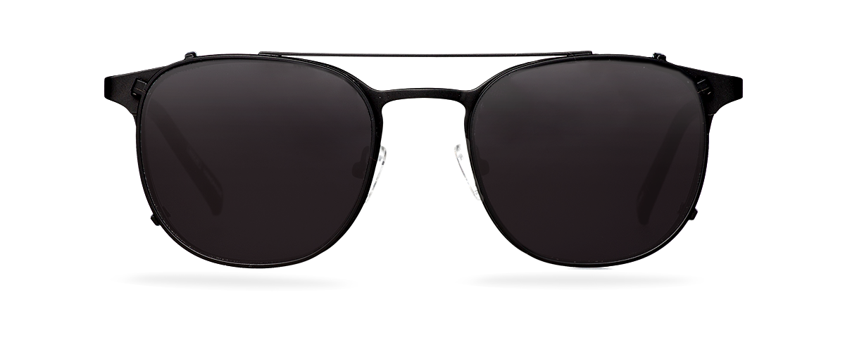 Clip On Sun Robin - Matt Black/Smoke