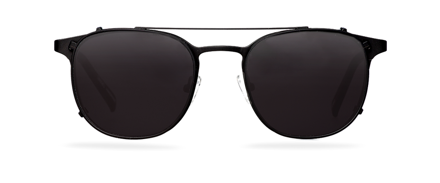 Clip On Sun Robin - Matt Black/Smoke