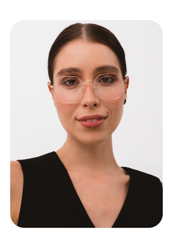 Čiré brýle Zoya Titanium Gold/Espresso
