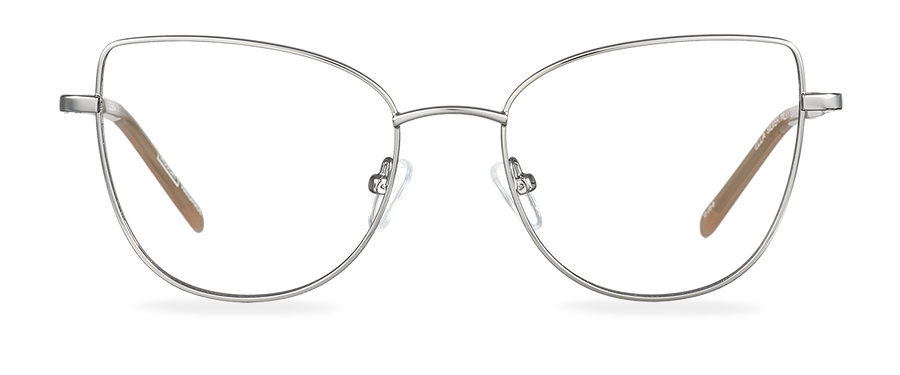Čiré brýle Ella Silver/Milky Tea
