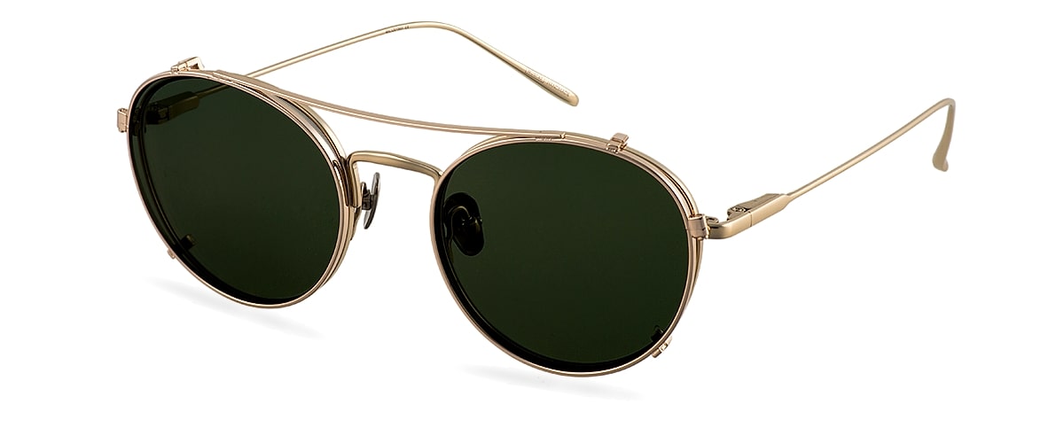 Clipon na brýle Charlie Titanium Gold/Green