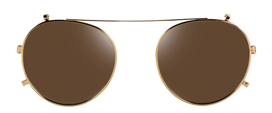 Clipon na brýle Charlie Gold/Brown