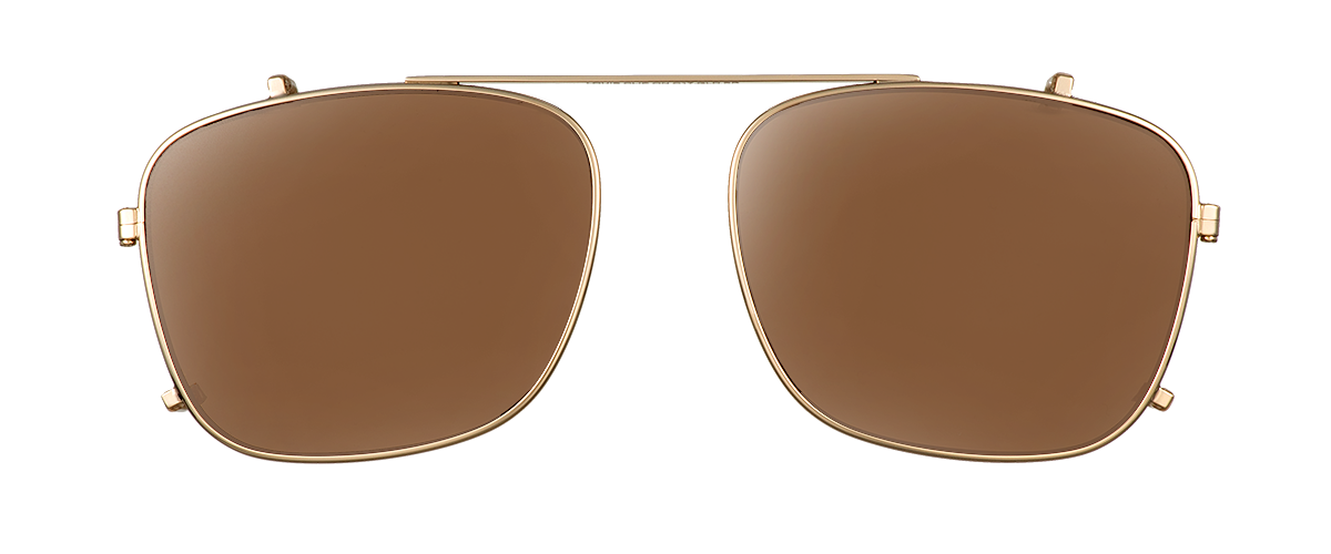Clip on Sun Louis Wide - Gold/Brown