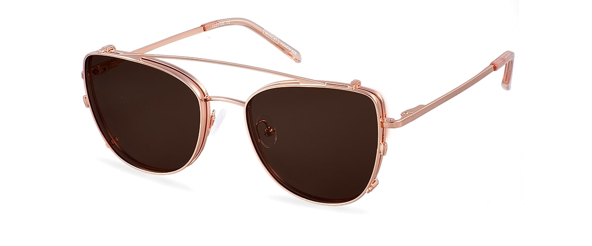 Clipon na brýle Ella Rose Gold/Brown