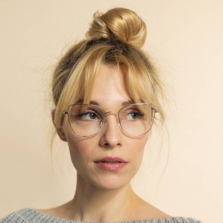 Čiré brýle Ella Gold/Brown Marble