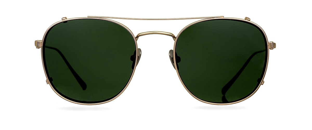 Clipon na brýle Leo Titanium Gold/Green