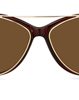 Clipon na brýle Pola Gold/Brown
