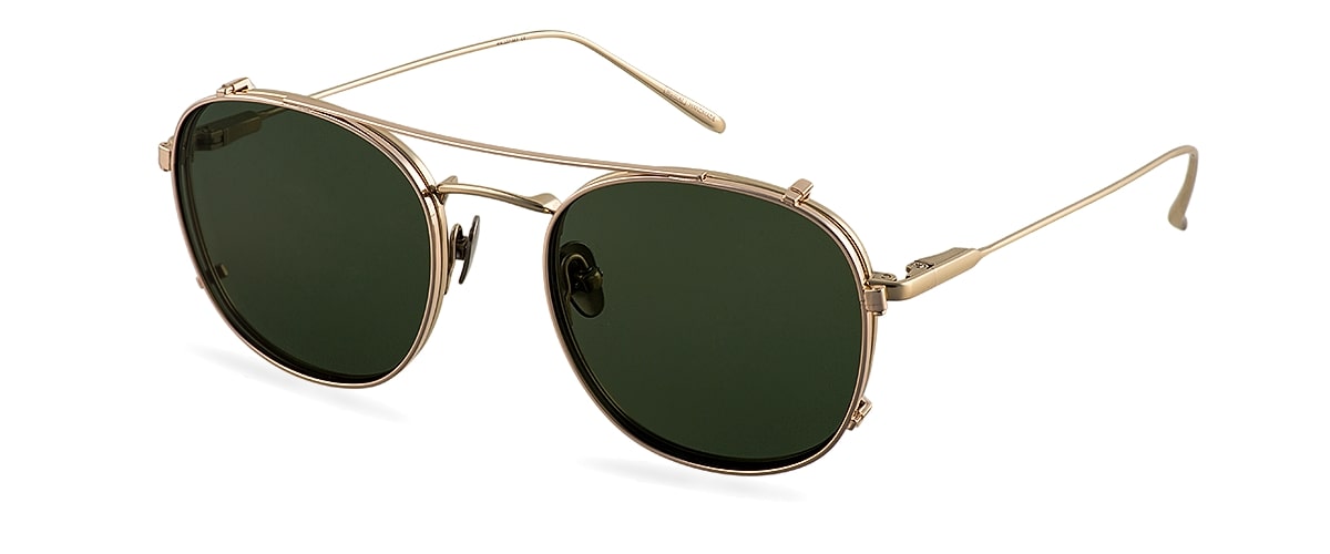 Clipon na brýle Leo Titanium Gold/Green