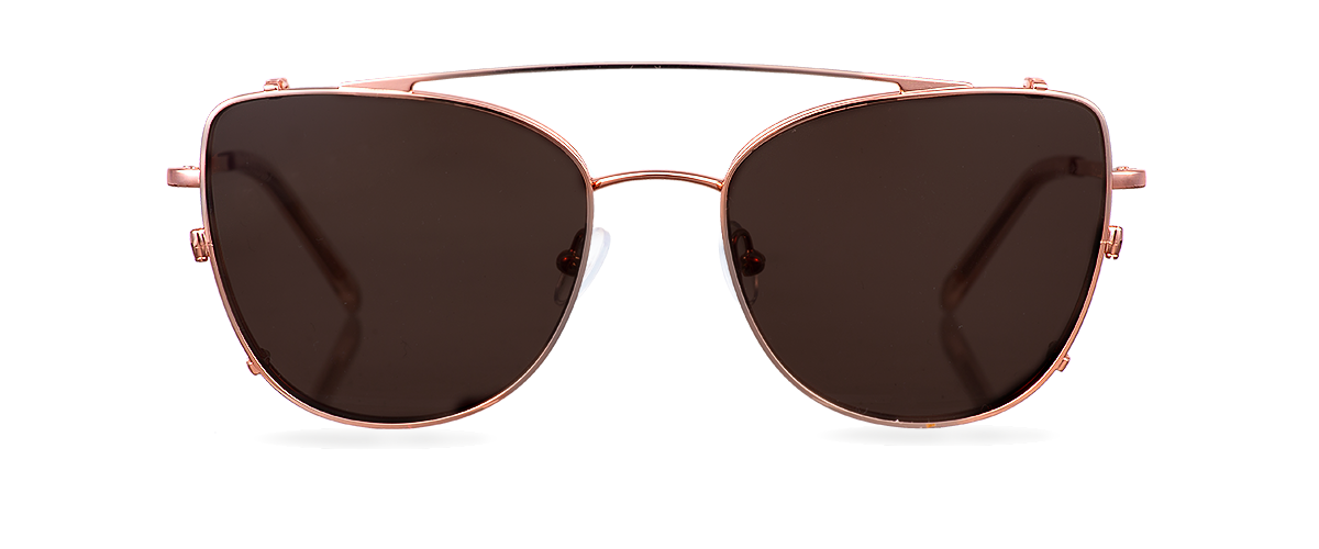 Clipon na brýle Ella Rose Gold/Brown