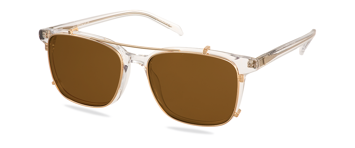 Clip on Sun Louis Wide - Gold/Brown