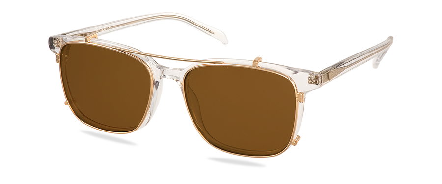 Clip on Sun Louis Wide - Gold/Brown