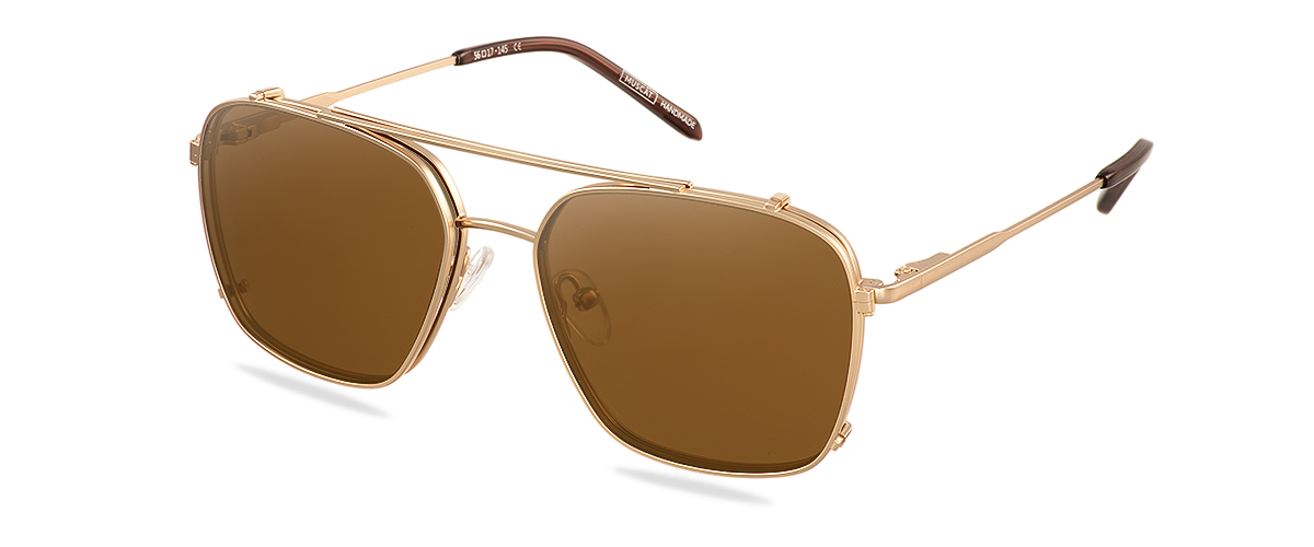 Clip on Sun Ralph - Satin Gold/Brown
