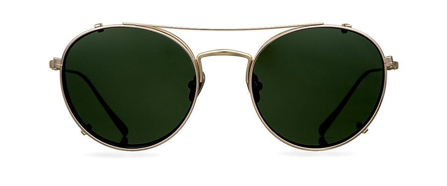 Clipon na brýle Charlie Titanium Gold/Green