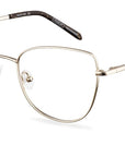 Čiré brýle Ella Gold/Brown Marble