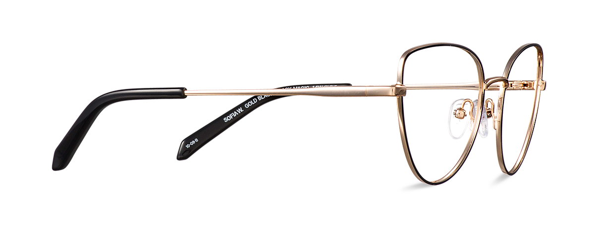 Dioptrické brýle Sofia Wide Gold Black/Black Magic