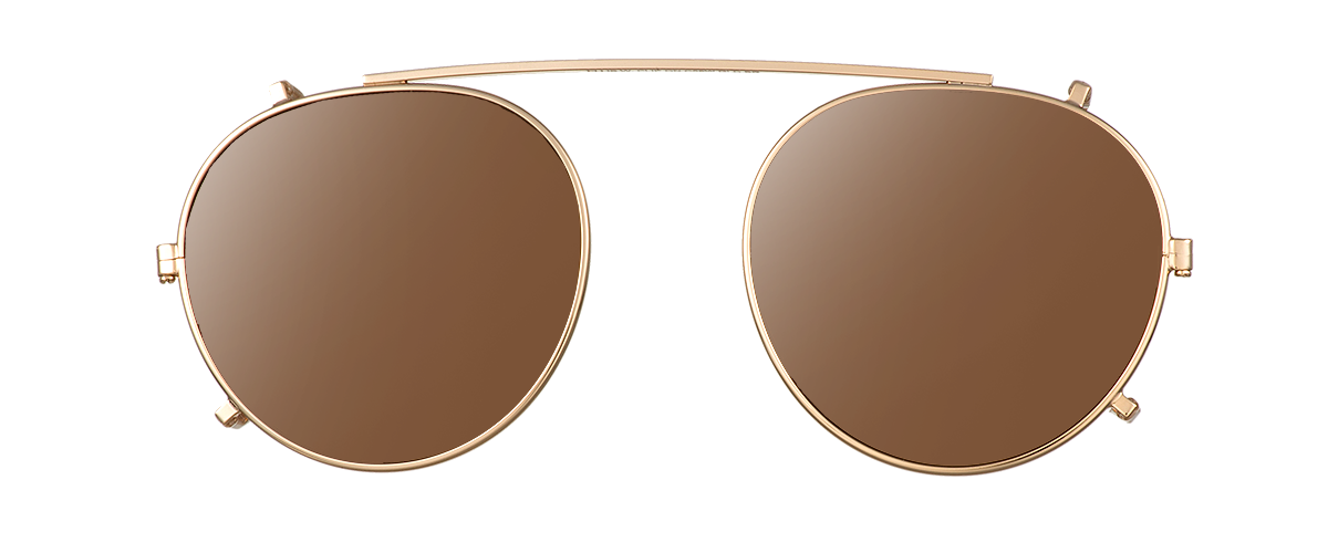Clip on Sun Ellis Wide - Gold/Brown
