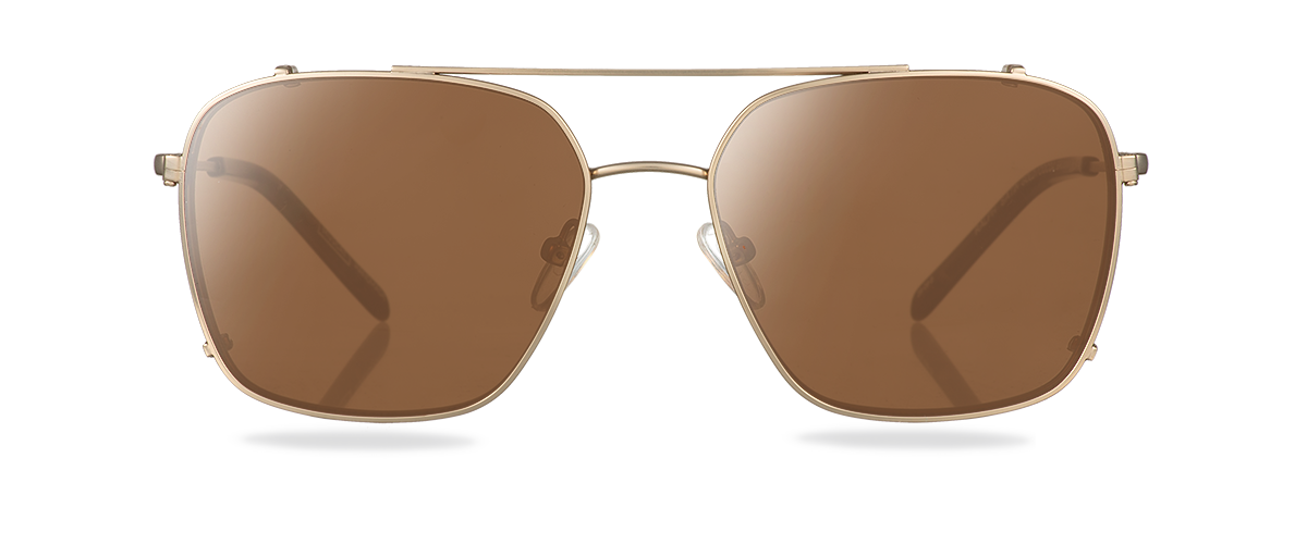 Clip on Sun Ralph - Satin Gold/Brown