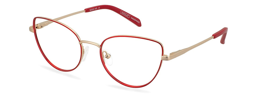 Čiré brýle Sofia Gold Red/Strawberry Jelly