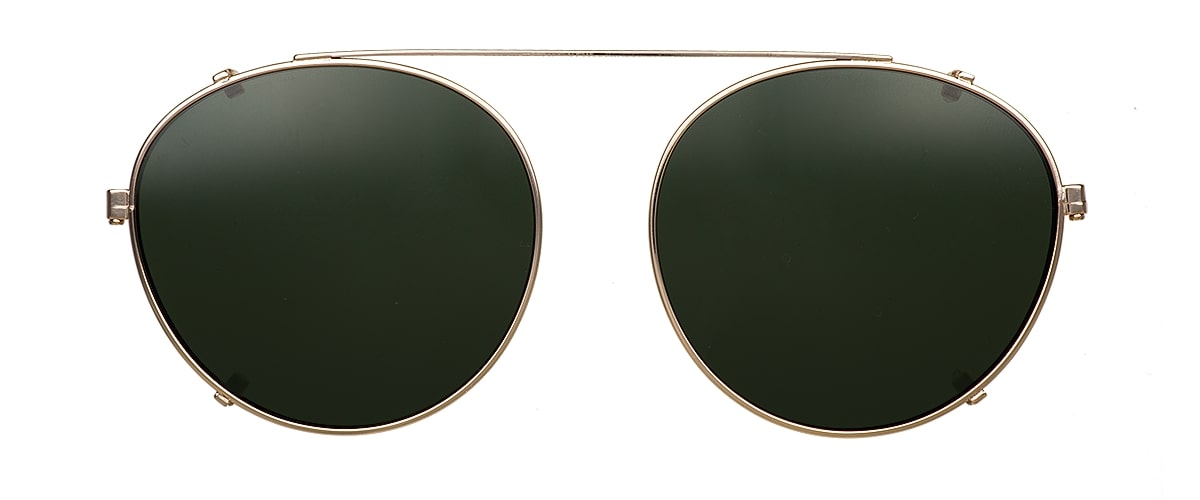 Clipon na brýle Charlie Titanium Gold/Green