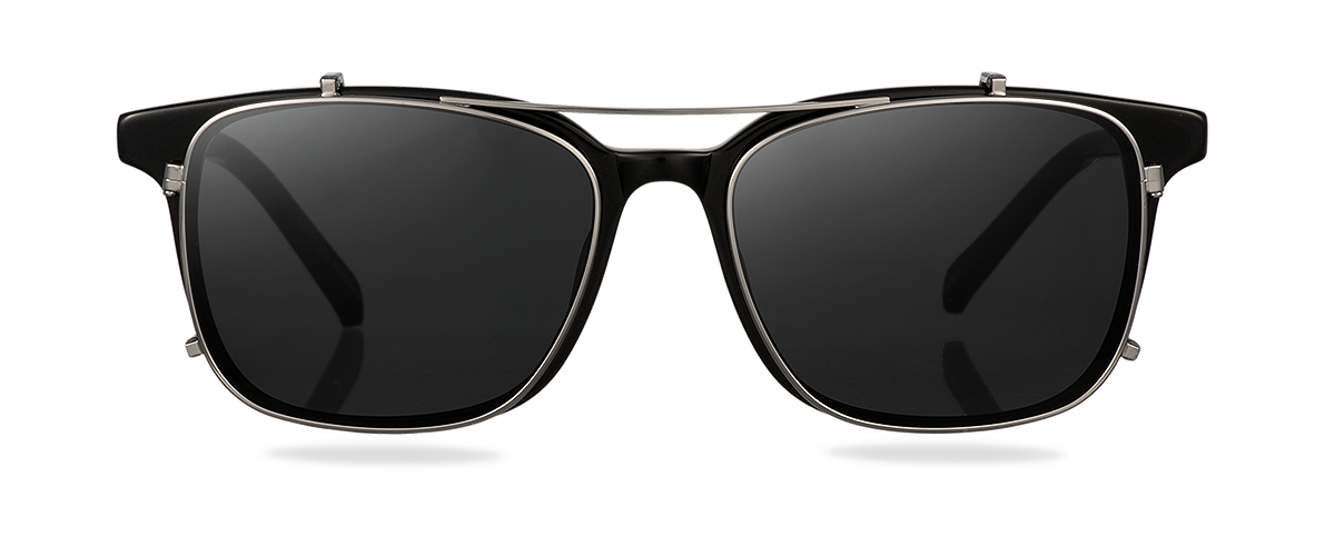 Clip on Sun Louis Wide - Gunmetal/Smoke