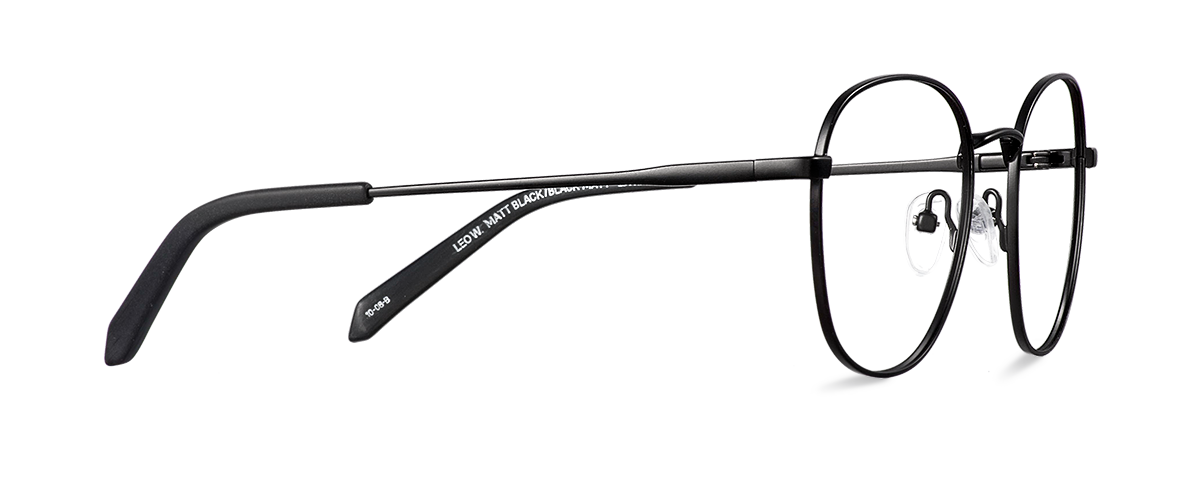 Čiré brýle Leo Wide Matt Black/Black Matt