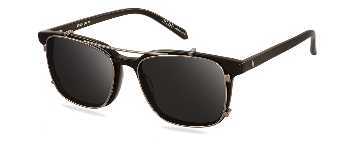 Clip on Sun Louis Wide - Gunmetal/Smoke