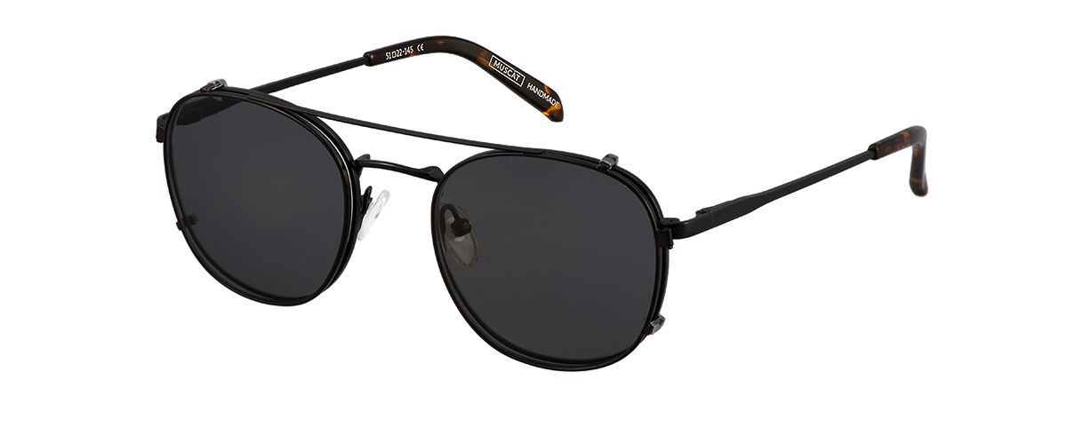 Clipon na brýle Leo Matt Black/Smoke