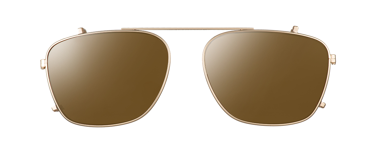 Clip on Sun Lucas - Gold/Brown